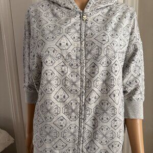 New TokiDoki Rare Hoodie Quarter Sleeve Sweatshirt Grey Size Large